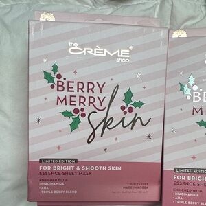 The Crème Shop Berry Merry Skin Essence Sheet Mask - Limited Edition Pack of 5